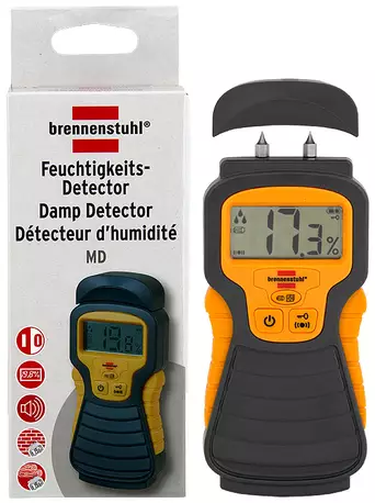 Kosteusmittari Brennenstuhl polttopuulle, rakennusmateriaalille yms